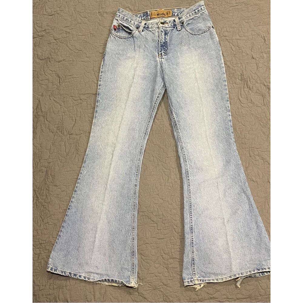 Mudd Vintage Y2K Light Wash 100% Cotton Flare 7 Jeans
